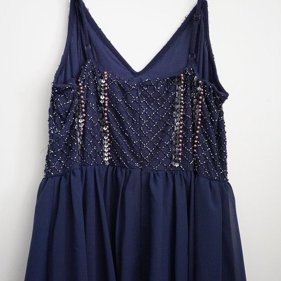Dark blue long dress - Picture 4 of 10